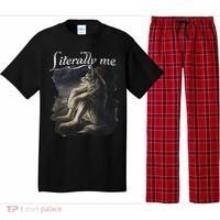 Sitting Wolf Literally Me Wolf Funny Dank Meme Pajama Set thumb 0