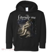 Sitting Wolf Literally Me Wolf Funny Dank Meme Toddler Hoodie thumb 0