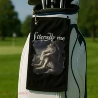 Sitting Wolf Literally Me Wolf Funny Dank Meme Golf Towel thumb 2