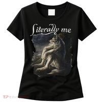 Sitting Wolf Literally Me Wolf Funny Dank Meme Women's T-Shirt thumb 0