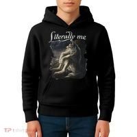 Sitting Wolf Literally Me Wolf Funny Dank Meme Kids Hoodie thumb 4