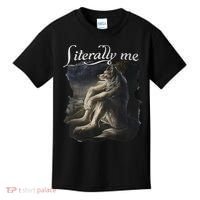 Sitting Wolf Literally Me Wolf Funny Dank Meme Kids T-Shirt thumb 0