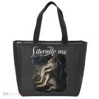 Sitting Wolf Literally Me Wolf Funny Dank Meme Tote Bag thumb 0