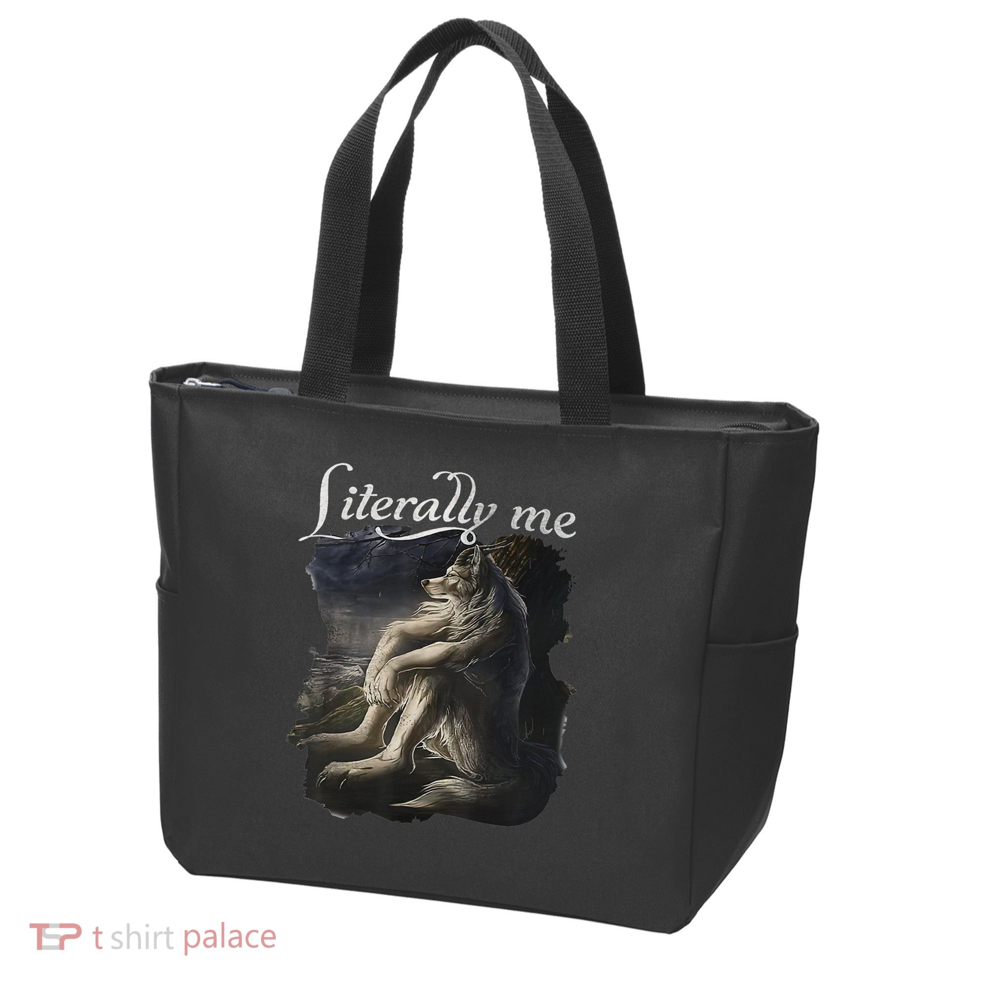 Sitting Wolf Literally Me Wolf Funny Dank Meme Tote Bag