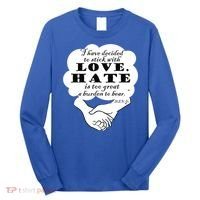 Stick With Love Quote Martin Luther King Jr Day Gift Long Sleeve Shirt thumb 0