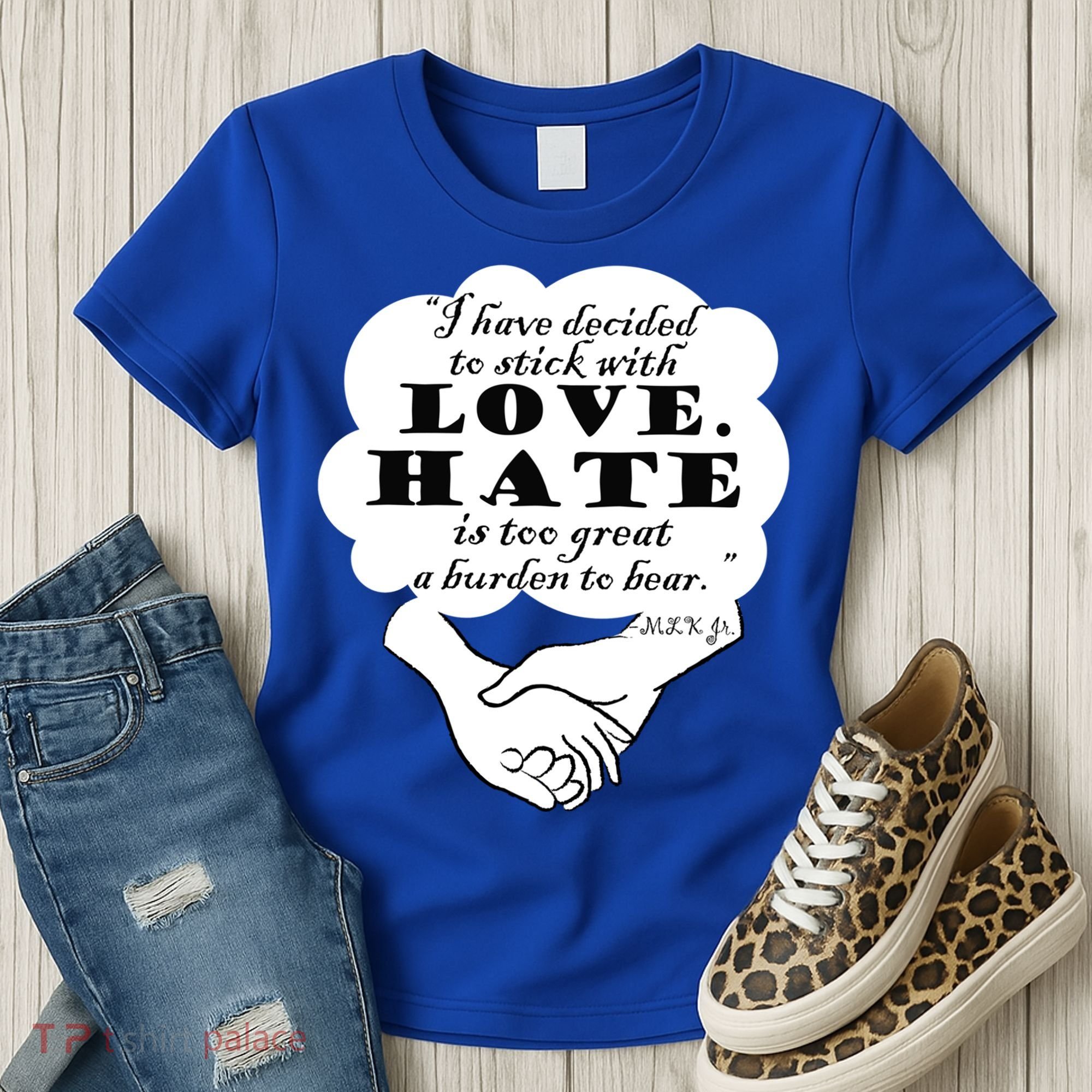 Stick With Love Quote Martin Luther King Jr Day Gift Women's T-Shirt