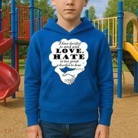 Stick With Love Quote Martin Luther King Jr Day Gift Kids Hoodie thumb 2