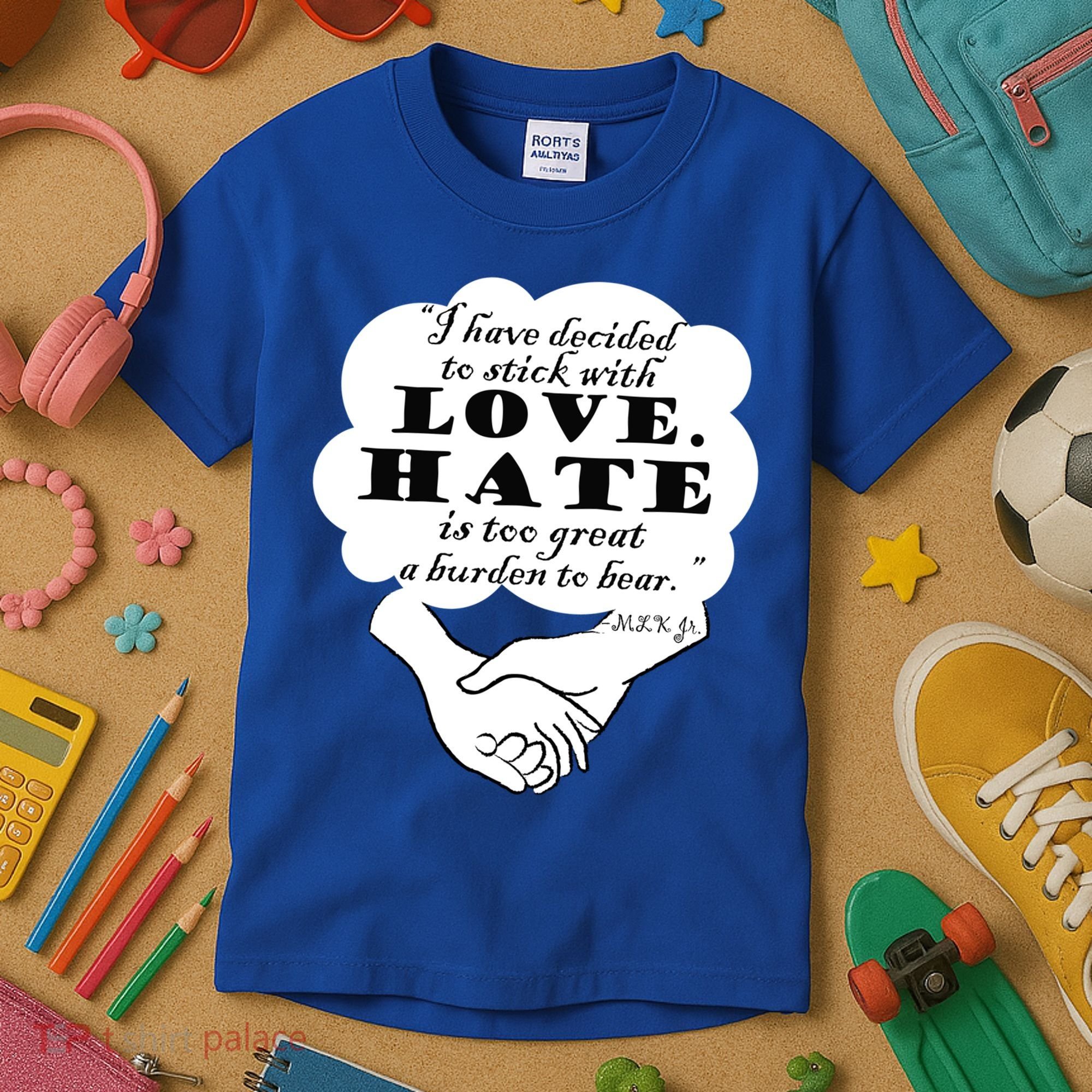 Stick With Love Quote Martin Luther King Jr Day Gift Kids T-Shirt