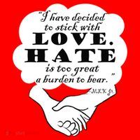 Stick With Love Quote Martin Luther King Jr Day Gift Santa Hat thumb 1