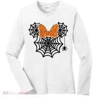 Spider Web Mouse Halloween Costume Cute Women's Long Sleeve Shirt thumb 0