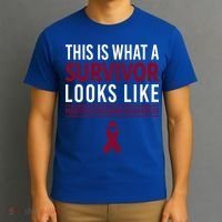 Survivor Warrior Multiple Myeloma Awareness Burgundy Ribbon Gift T-Shirt thumb 3