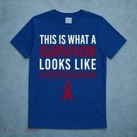 Survivor Warrior Multiple Myeloma Awareness Burgundy Ribbon Gift T-Shirt thumb 5