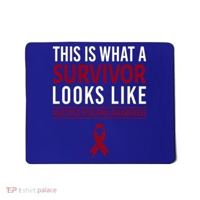Survivor Warrior Multiple Myeloma Awareness Burgundy Ribbon Gift Mousepad