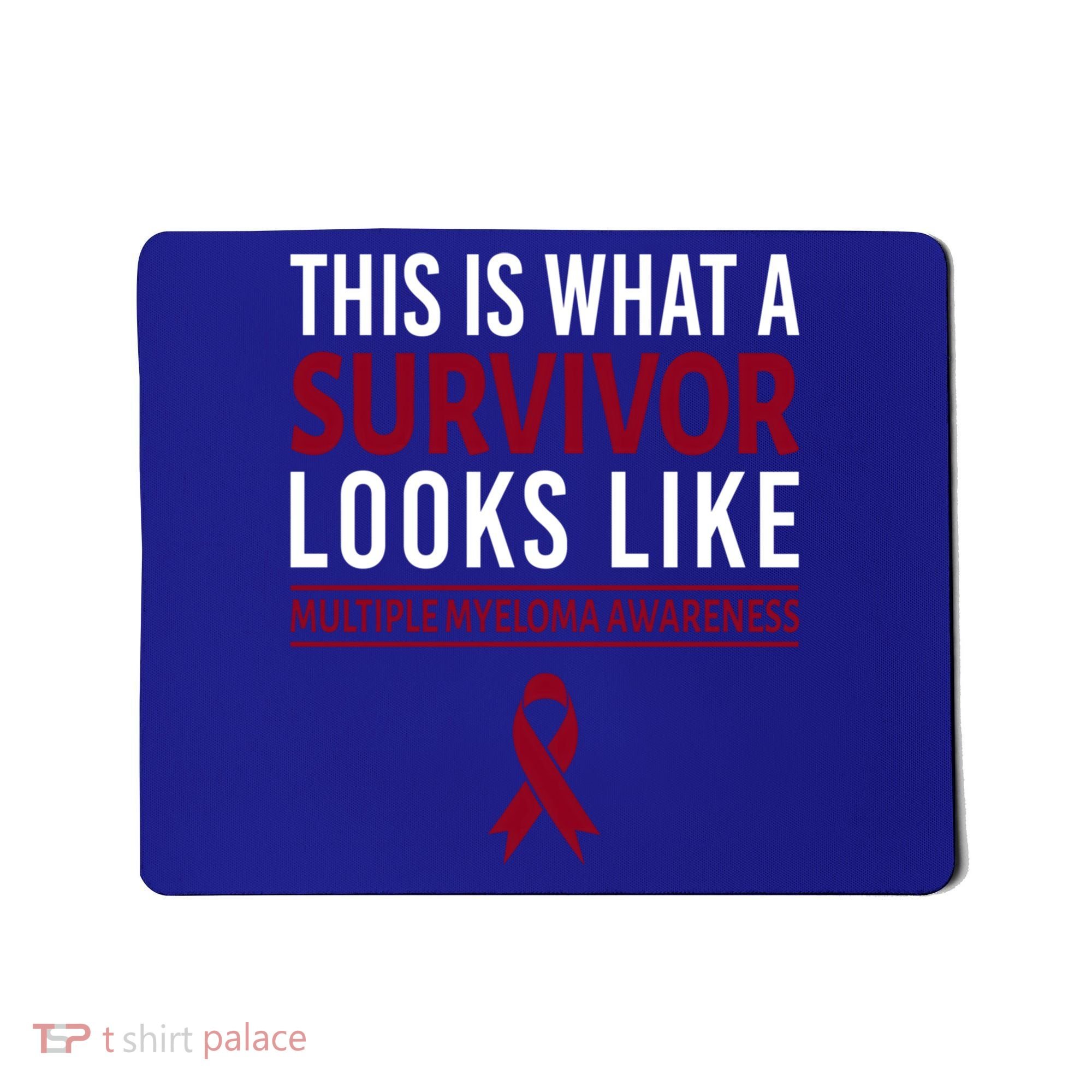 Survivor Warrior Multiple Myeloma Awareness Burgundy Ribbon Gift Mousepad