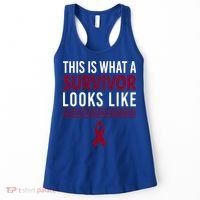 Survivor Warrior Multiple Myeloma Awareness Burgundy Ribbon Gift Women's Tank Top thumb 0