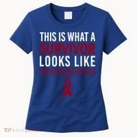 Survivor Warrior Multiple Myeloma Awareness Burgundy Ribbon Gift Women's T-Shirt thumb 0