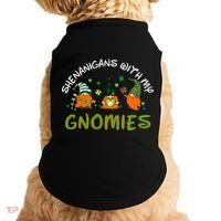 Shenanigans With My Gnomies St Patrick's Day Gnome Shamrock Doggie Tank thumb 0