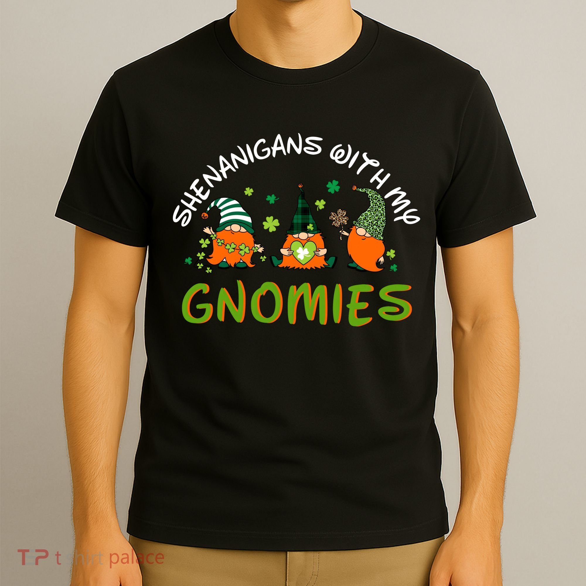 Shenanigans With My Gnomies St Patrick's Day Gnome Shamrock T-Shirt