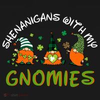 Shenanigans With My Gnomies St Patrick's Day Gnome Shamrock Women's Hoodie thumb 2