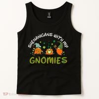 Shenanigans With My Gnomies St Patrick's Day Gnome Shamrock Tank Top thumb 2