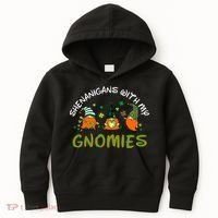 Shenanigans With My Gnomies St Patrick's Day Gnome Shamrock Kids Hoodie thumb 0