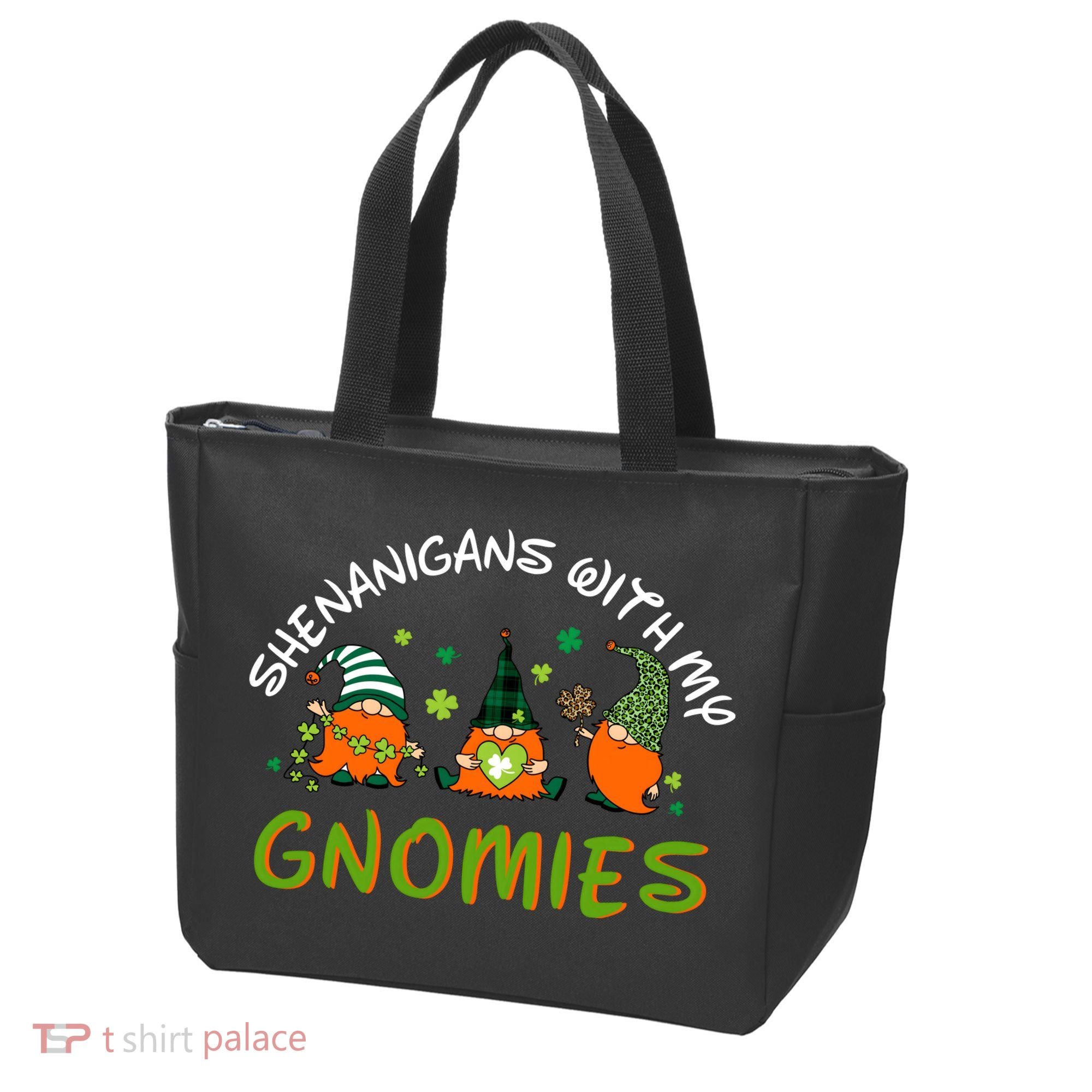Shenanigans With My Gnomies St Patrick's Day Gnome Shamrock Tote Bag