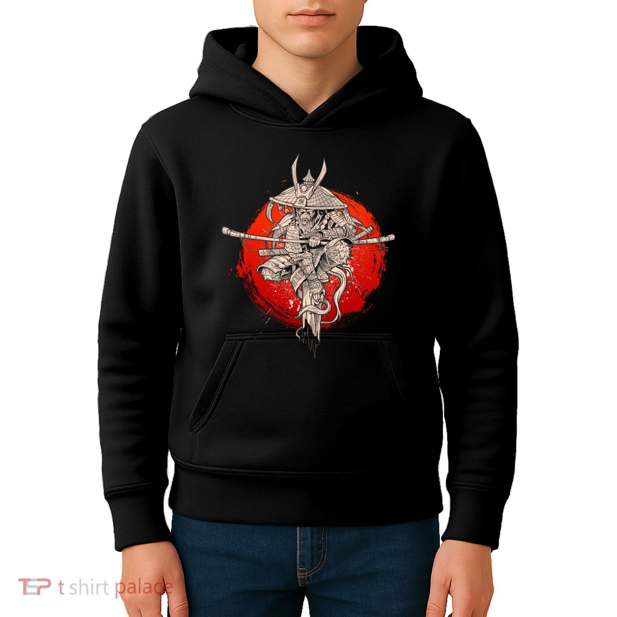 Samurai Warrior Monkey King Kids Hoodie