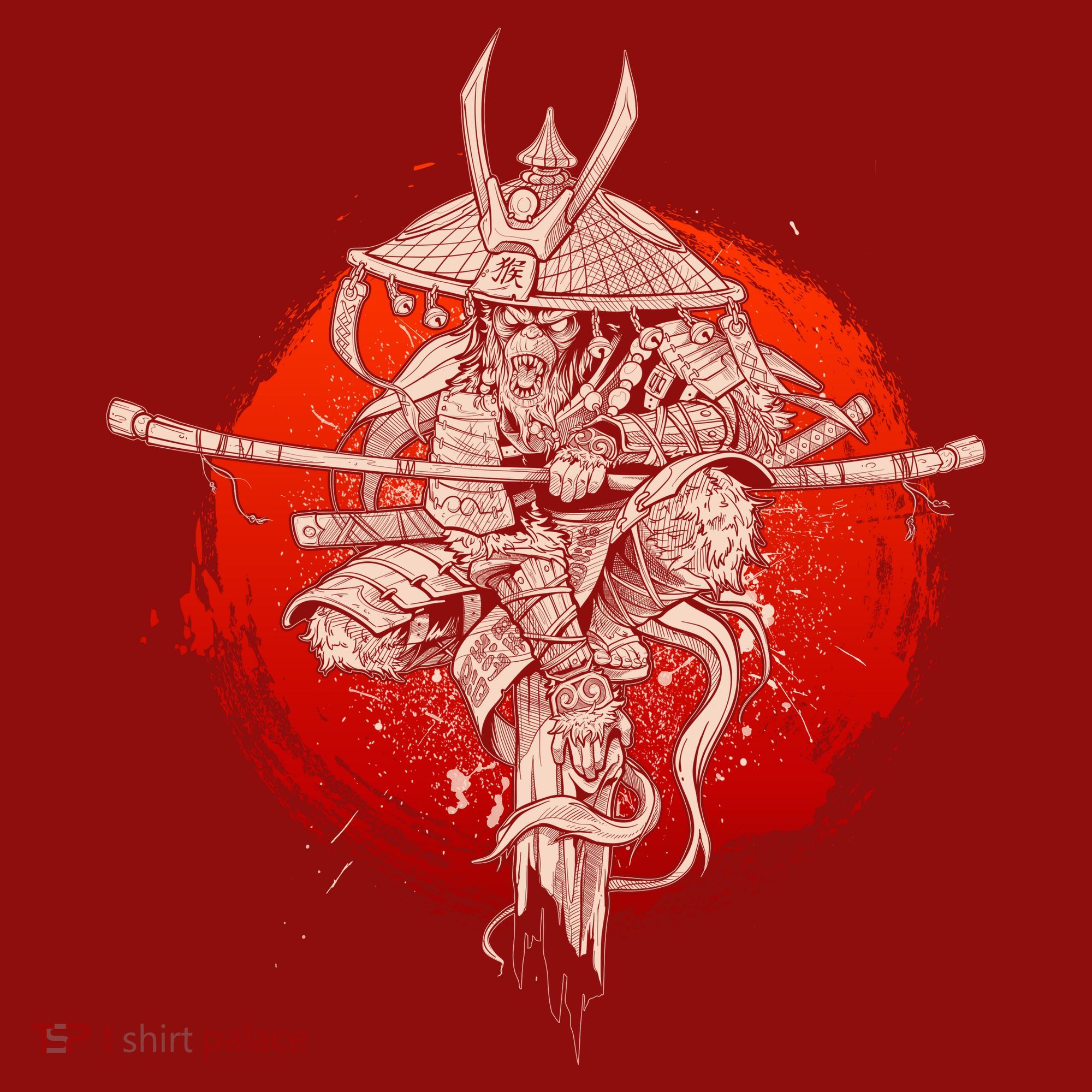 Samurai Warrior Monkey King Long Sleeve Shirt