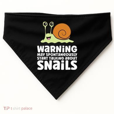 Snails Warning May Spontaneously Talk About Snails USA-Made Doggie Bandana