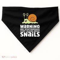 Snails Warning May Spontaneously Talk About Snails USA-Made Doggie Bandana thumb 0