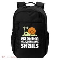 Snails Warning May Spontaneously Talk About Snails Backpack thumb 0