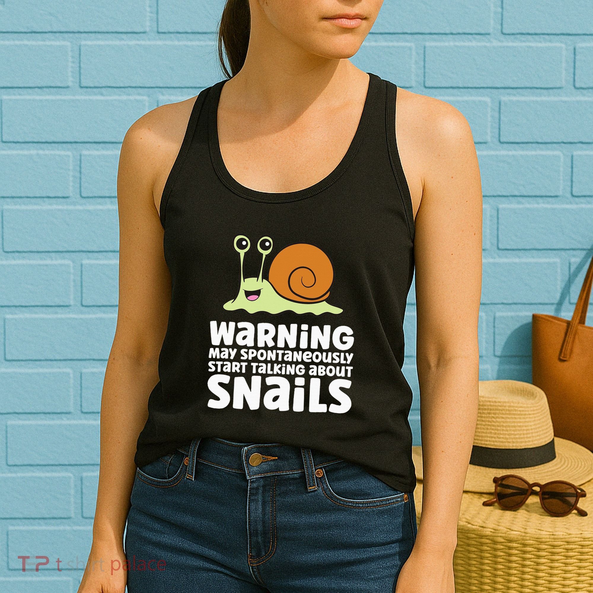 Snails Warning May Spontaneously Talk About Snails Women's Tank Top