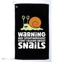 Snails Warning May Spontaneously Talk About Snails Golf Towel thumb 0