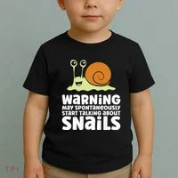 Snails Warning May Spontaneously Talk About Snails Toddler T-Shirt thumb 2