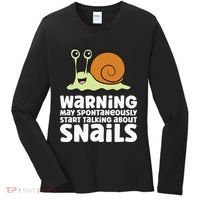 Snails Warning May Spontaneously Talk About Snails Women's Long Sleeve Shirt thumb 0