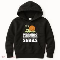 Snails Warning May Spontaneously Talk About Snails Kids Hoodie thumb 0