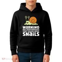 Snails Warning May Spontaneously Talk About Snails Kids Hoodie thumb 4