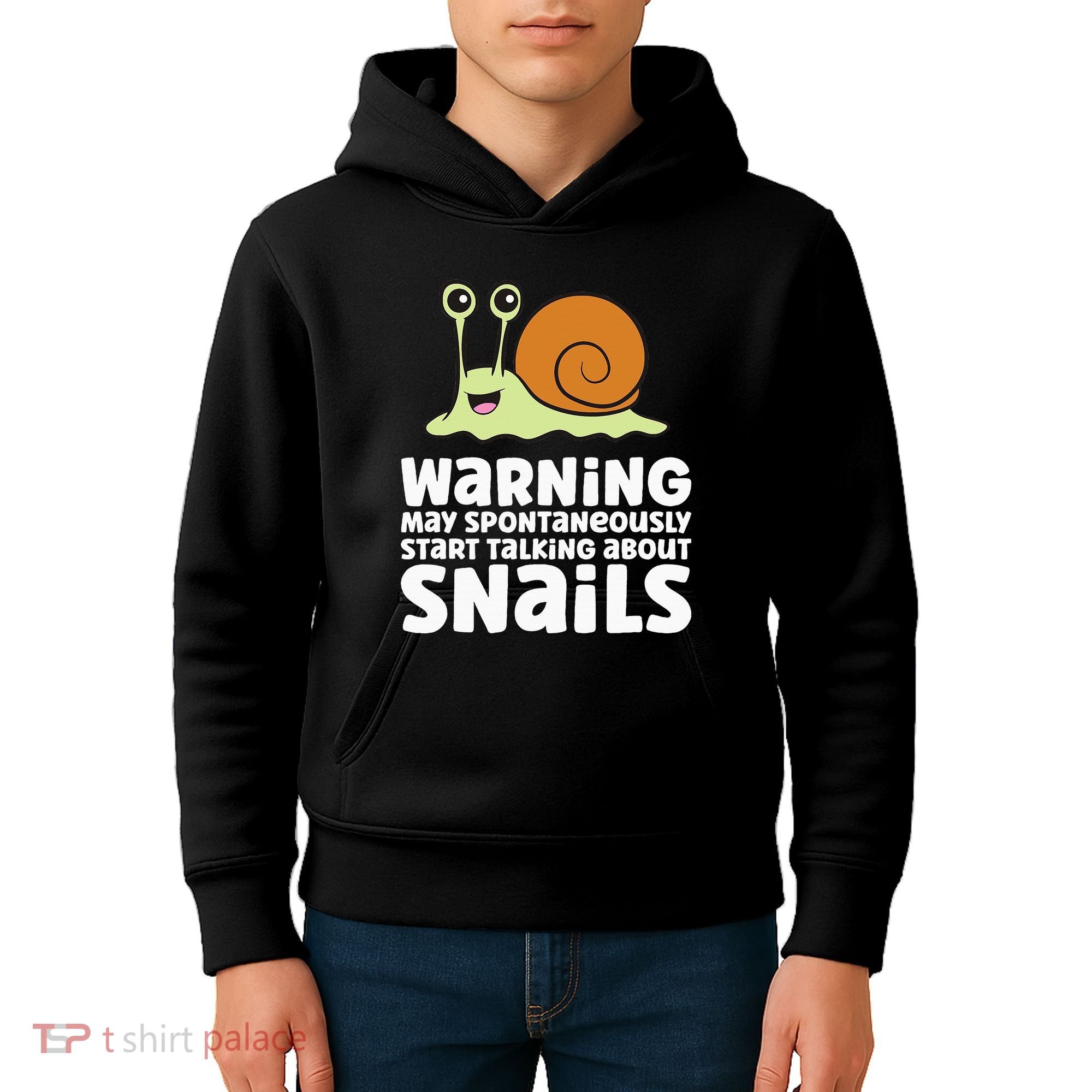 Snails Warning May Spontaneously Talk About Snails Kids Hoodie