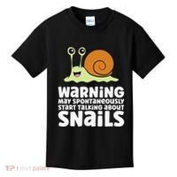 Snails Warning May Spontaneously Talk About Snails Kids T-Shirt thumb 0