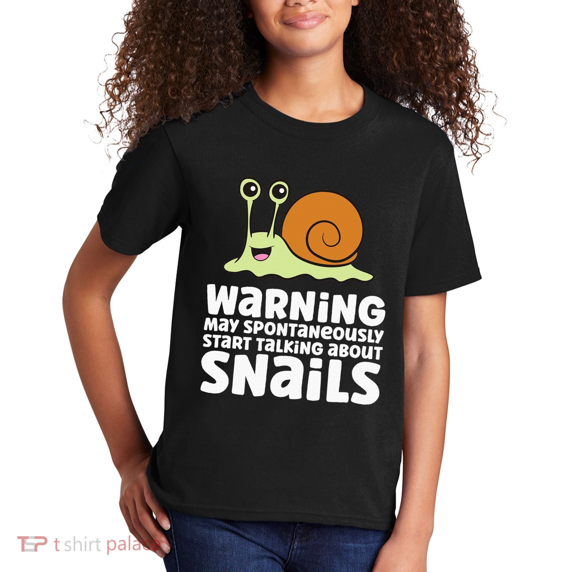 Snails Warning May Spontaneously Talk About Snails Kids T-Shirt