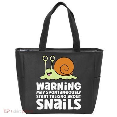 Snails Warning May Spontaneously Talk About Snails Tote Bag