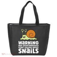 Snails Warning May Spontaneously Talk About Snails Tote Bag thumb 0