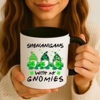 Shenanigans With My Gnomies Shamrock St Patricks Day Coffee Mug thumb 3