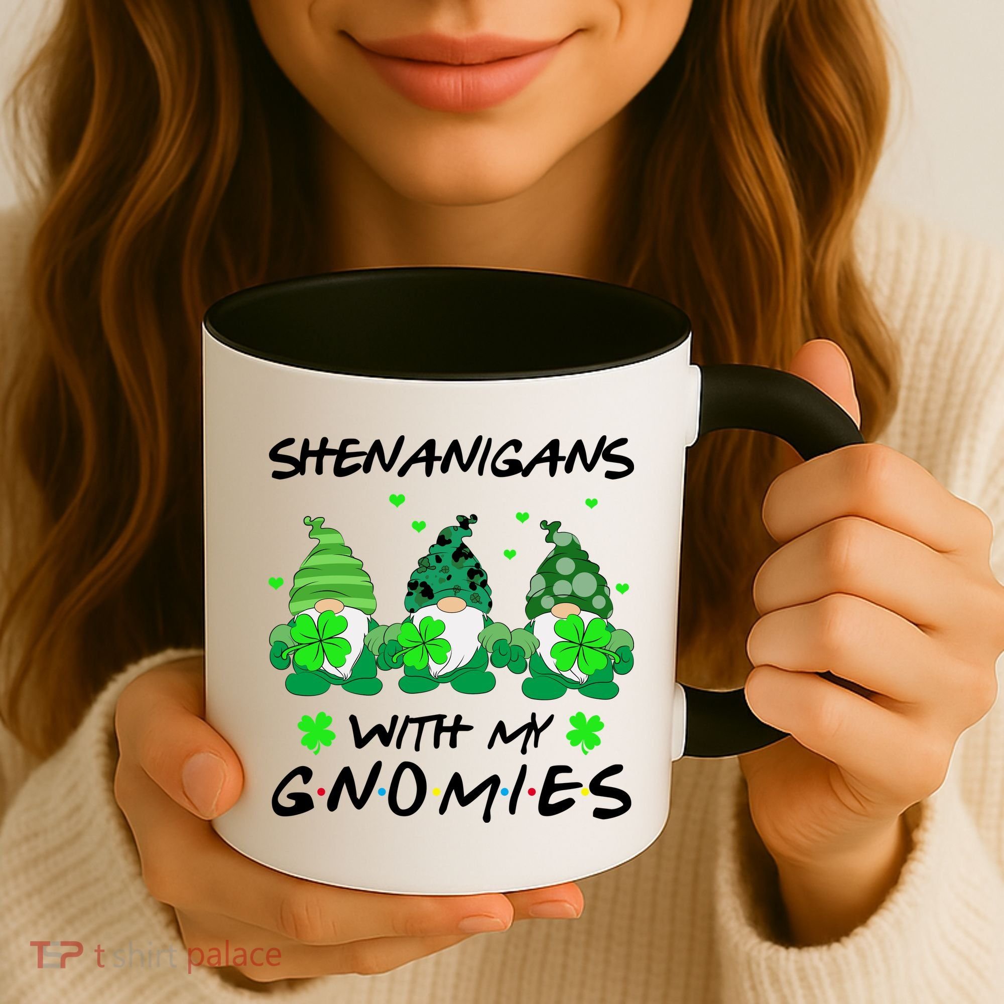 Shenanigans With My Gnomies Shamrock St Patricks Day Coffee Mug