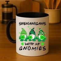 Shenanigans With My Gnomies Shamrock St Patricks Day Coffee Mug thumb 4