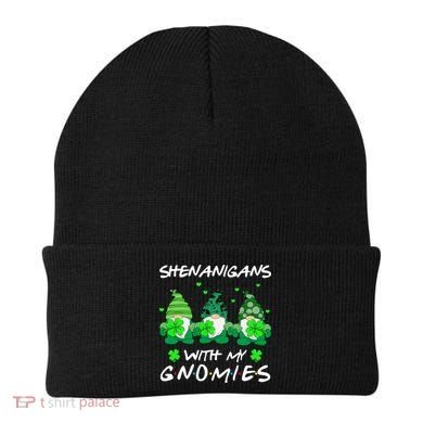 Shenanigans With My Gnomies Shamrock St Patricks Day Beanie