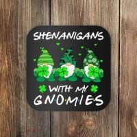 Shenanigans With My Gnomies Shamrock St Patricks Day Coaster thumb 0