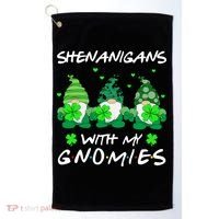 Shenanigans With My Gnomies Shamrock St Patricks Day Golf Towel thumb 0