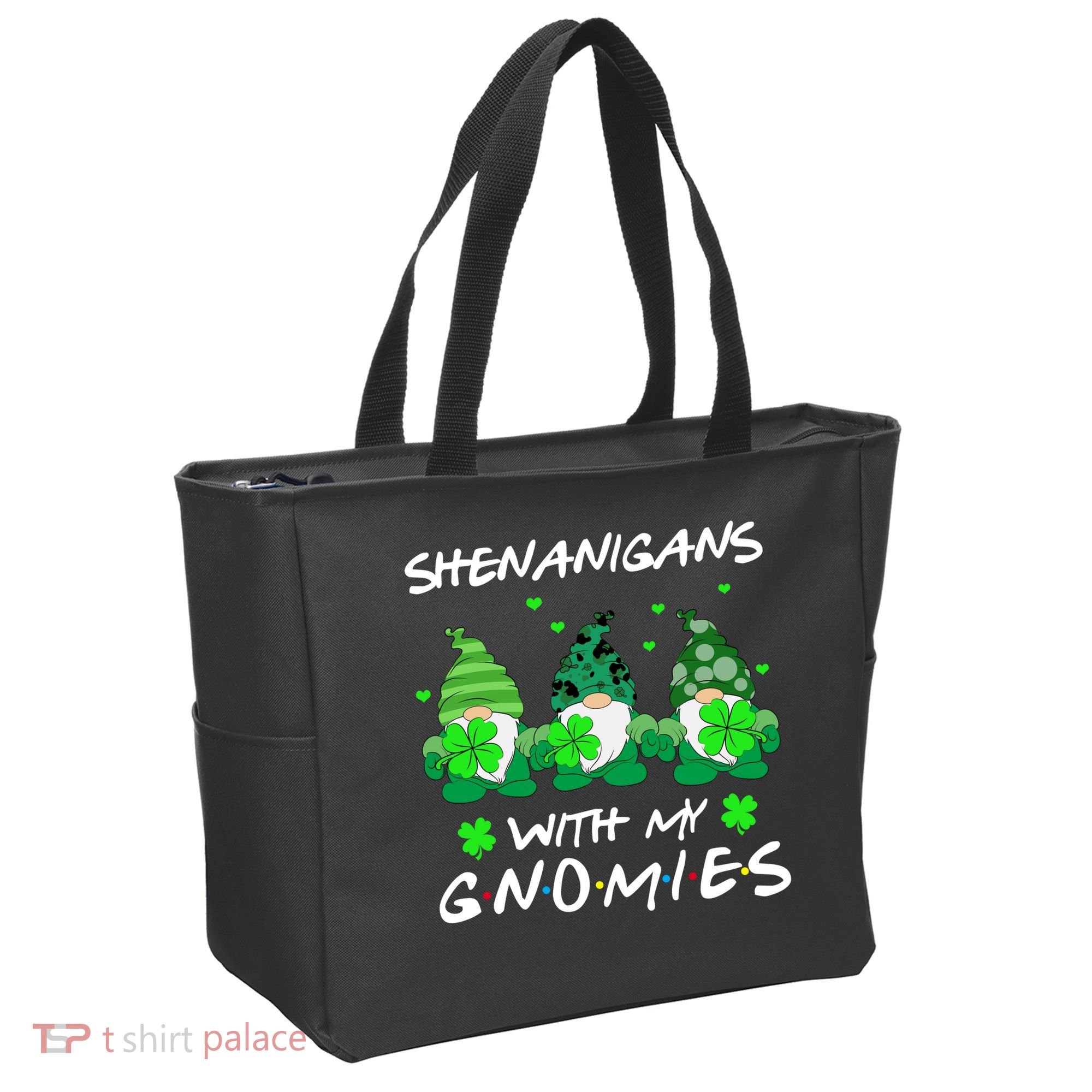 Shenanigans With My Gnomies Shamrock St Patricks Day Tote Bag