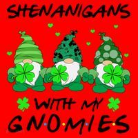 Shenanigans With My Gnomies Shamrock St Patricks Day Santa Hat thumb 1